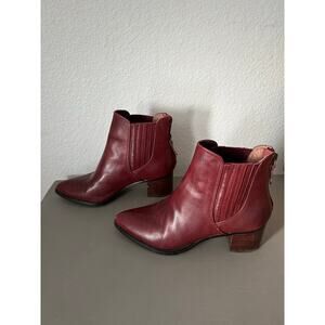 Halogen Red Leather Heeled Booties - 6M